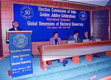 At 50th Golder Jubilee Celebration, International Dimensions of Electoral Democracy, New Delhi, India.