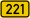 Slovenian route 221 shield