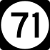 Route 71 marker