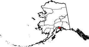 State map highlighting Municipality of Anchorage