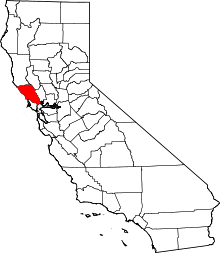 State map highlighting Sonoma County
