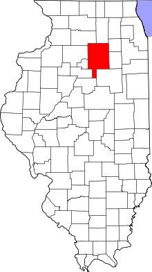 State map highlighting LaSalle County