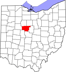 State map highlighting Marion County