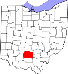 State map highlighting Ross County