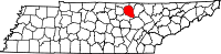 State map highlighting Overton County
