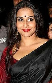 Vidya Balan smiles at the camera
